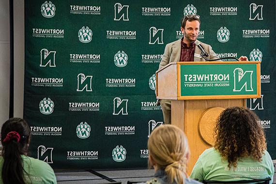 Dr. Tyler Tapps, Northwest's assistant vice president of student affairs for health and well-being, spoke during last year's "I WIll Listen" event at Northwest.